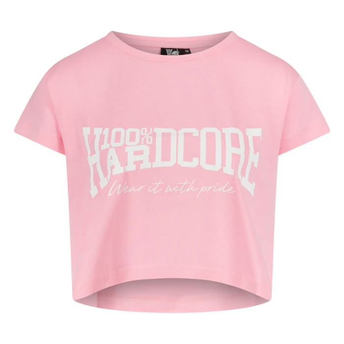 100% Hardcore croptop Essential baby roze