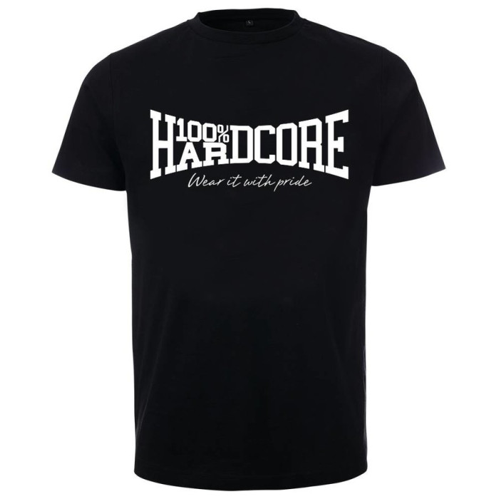 100% Hardcore T-shirt WEAR IT WITH PRIDE | zwart