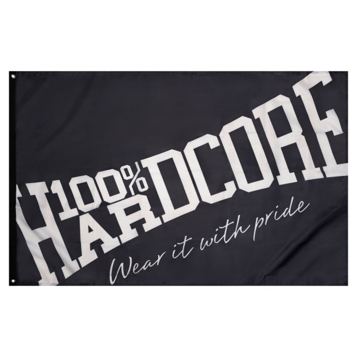 100% Hardcore vlag tilted essential | zwart