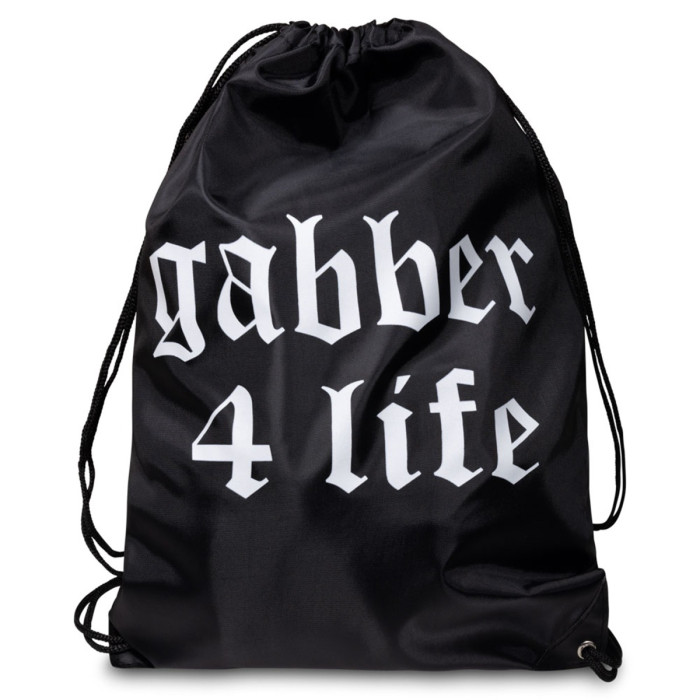 100% Hardcore Stringbag GABBER 4 LIFE | zwart