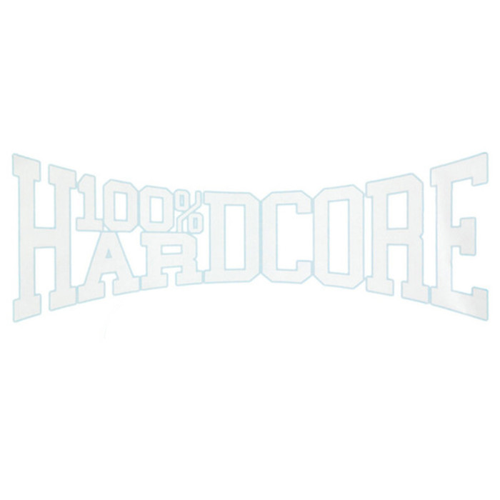 100% Hardcore autosticker WEAR IT WITH PRIDE mini 15,8 CM | wit