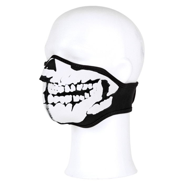 Gezichtsmasker neopreen skull 3D | zwart / wit 