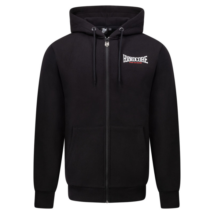100% Hardcore Hooded zip zwart coach 