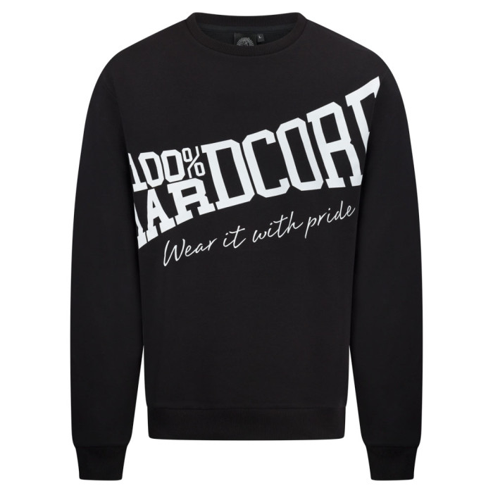 100% Hardcore Crewneck Tilted ESSENTIAL | Zwart
