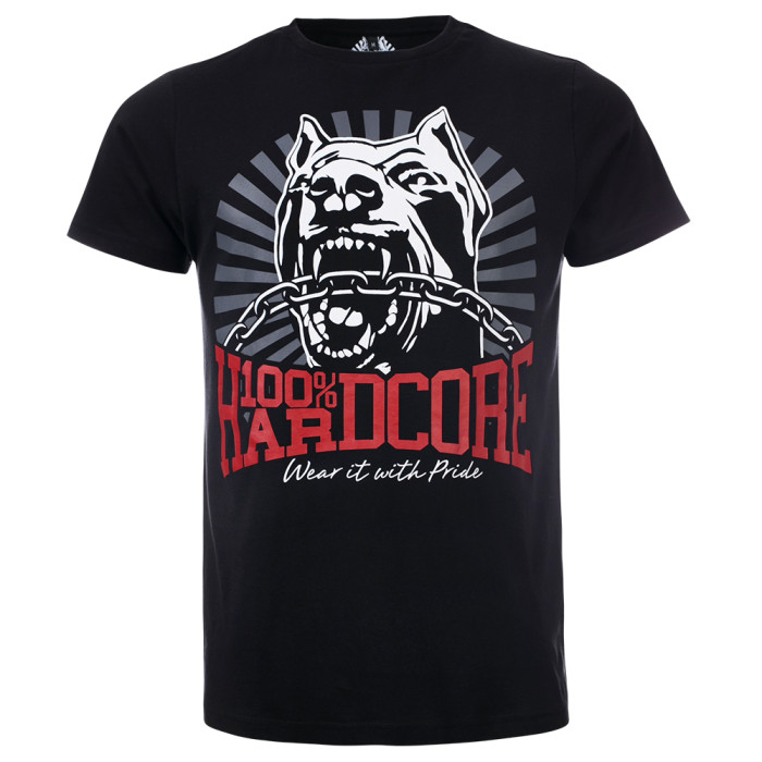 100% Hardcore T-shirt *DOG-1* | zwart
