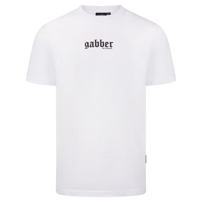 100% Hardcore t-shirt met gabber opdruk | wit