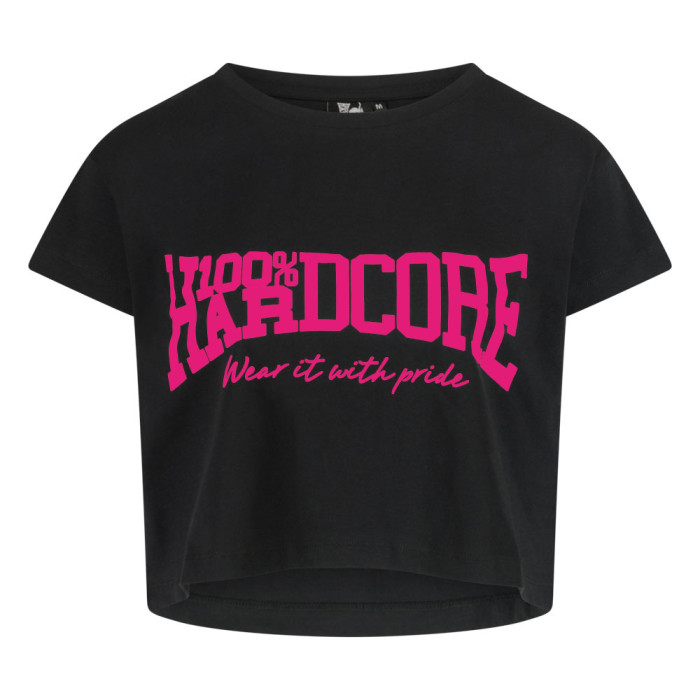 100% Hardcore Croptop ESSENTIAL roze | Zwart