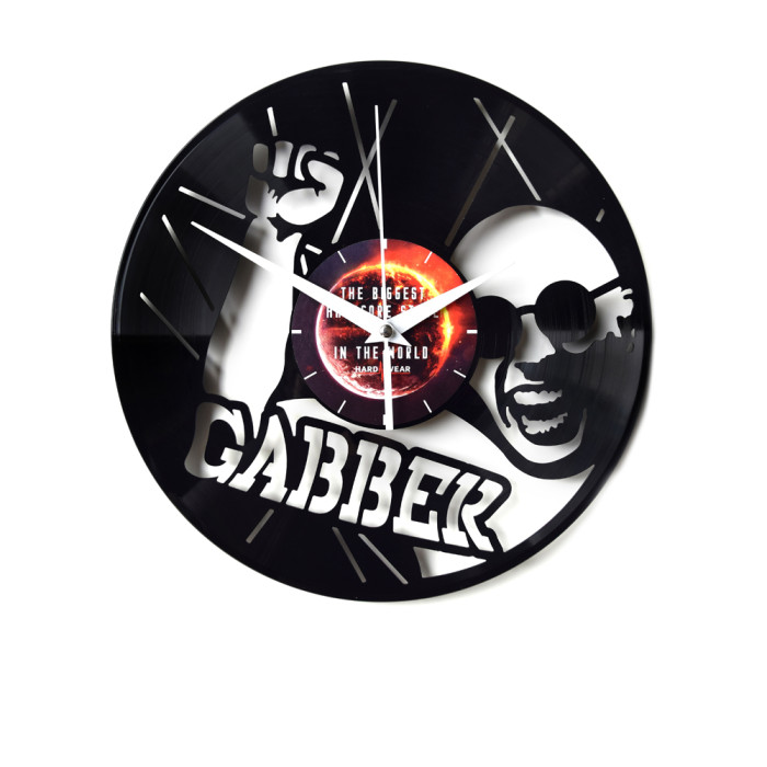 Gabber klok vinylplaat versie II | zwart