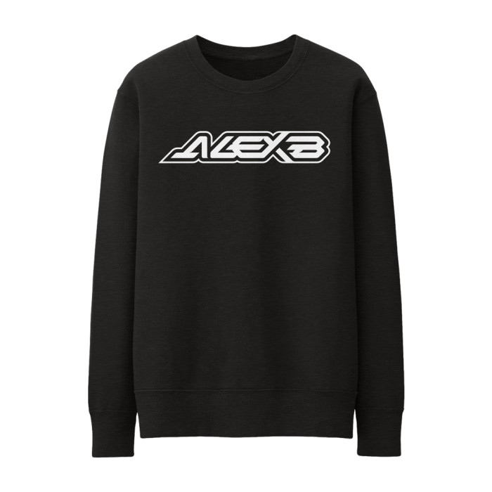 DJ Alex B crewneck logo | zwart