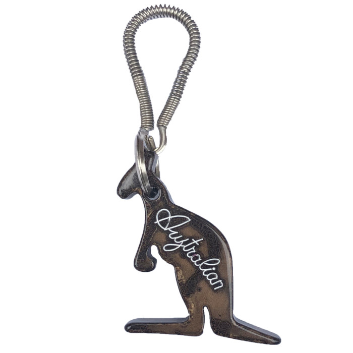 Australian sleutelhanger | marmer effect ☓ bruin