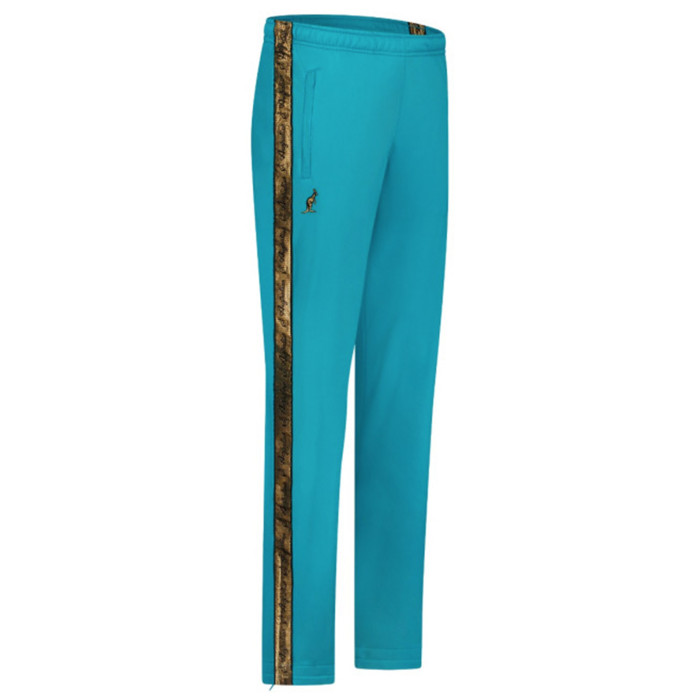 Australian broek met gouden bies 3.0 peacock blauw