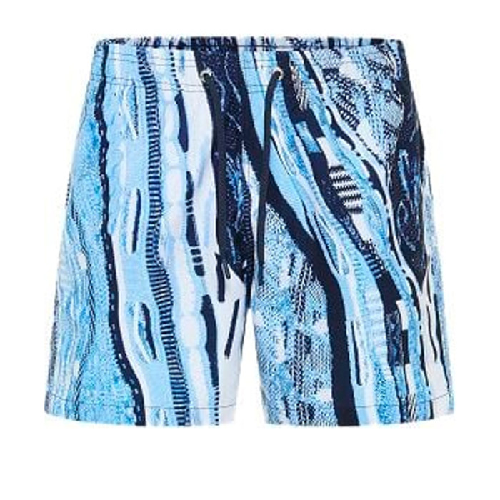 Carlo Colucci zwembroek met gebreide print 101