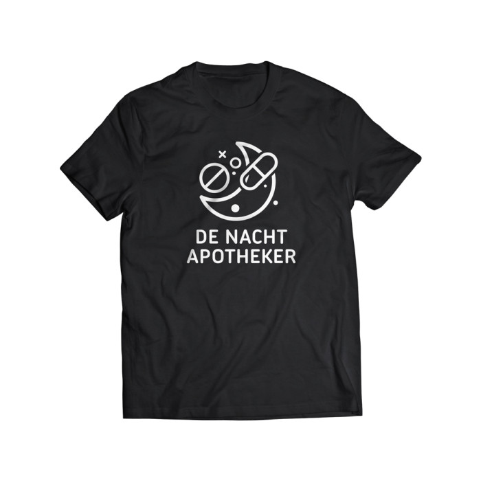 Hard-Wear T-shirt de nacht apotheker ⊘☽ | zwart