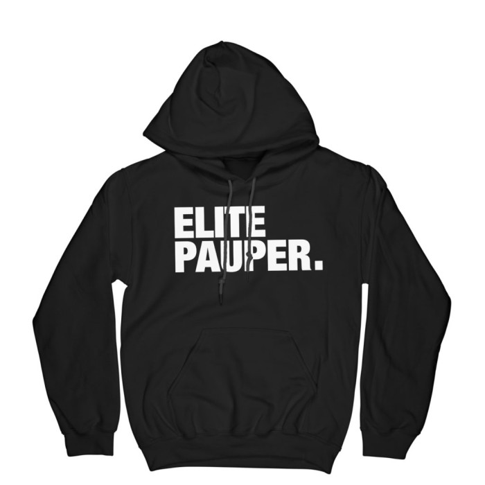 Elitepauper hoodie essential logo | zwart