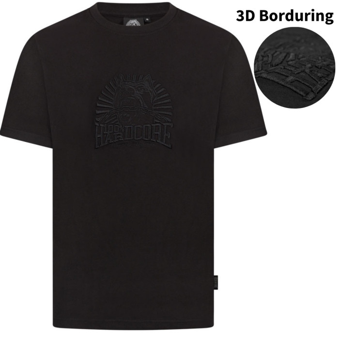 100% Hardcore t-shirt dog | zwart