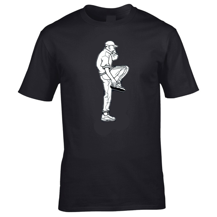 HakkuhVideos T-shirt gabber voor logo achter | zwart