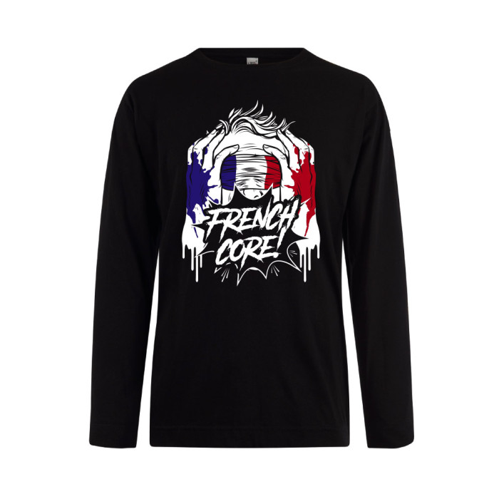 Hard-Wear Longsleeve Frenchcore Blindfolded | zwart