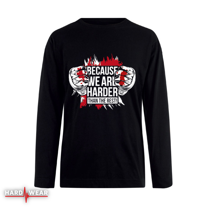 Hard-Wear Longsleeve Hardcore Because We Are Harder! | zwart