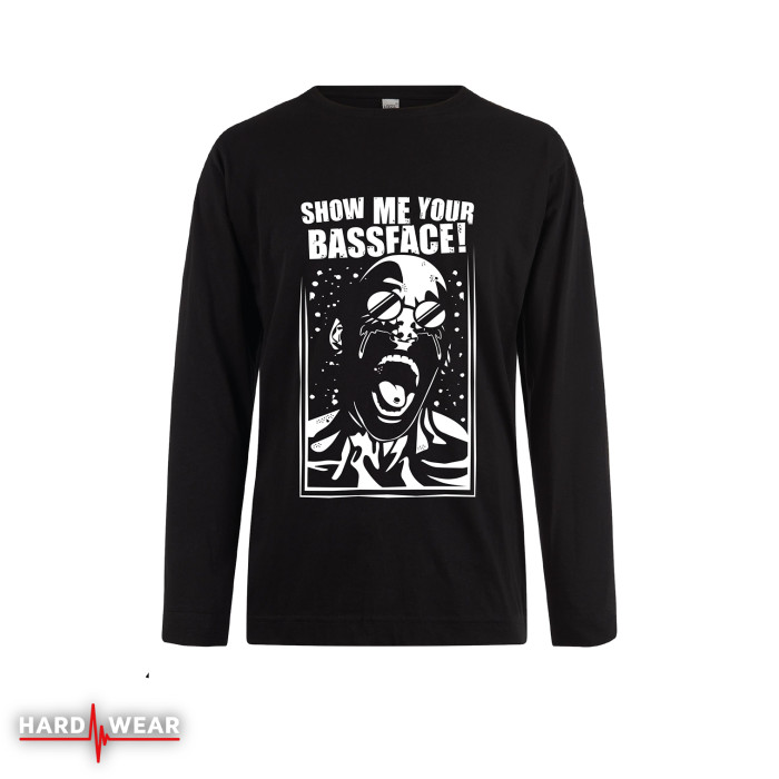 Hard-Wear Longsleeve Show Me Your Bassface! | zwart