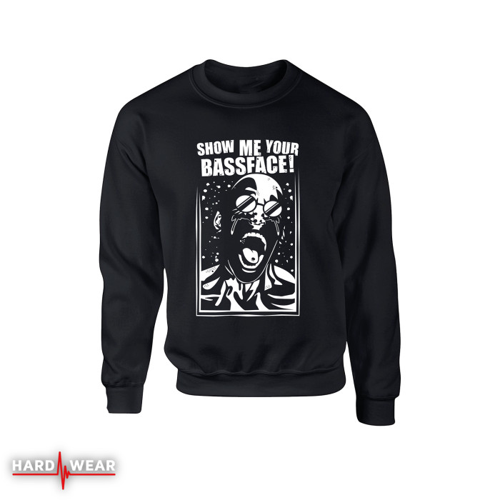 Hard-Wear Trui Show Me Your Bassface! | zwart