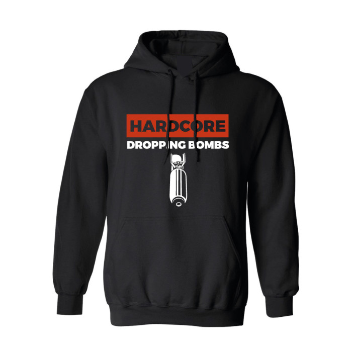 Hard-Wear Hooded Sweater Hardcore Dropping Bombs | zwart