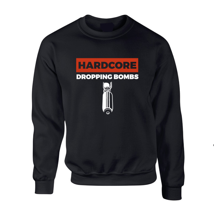 Hard-Wear Trui Hardcore Dropping Bombs | zwart