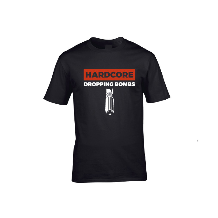 Hard-Wear T-shirt Hardcore Dropping Bombs | zwart