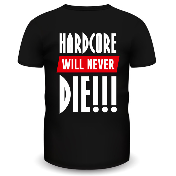 Hardcore Holland T-shirt never die | zwart 