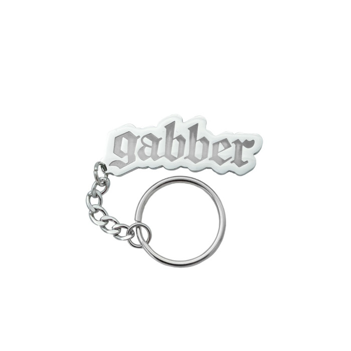100% Hardcore Sleutelhanger GABBER | Zilver