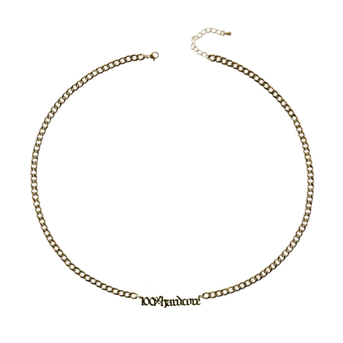  100% Hardcore ketting 100% Hardcore 65 CM | Goud 