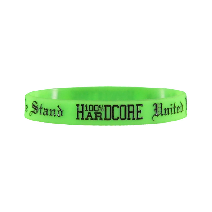 100% Hardcore bandje UNITED WE STAND | neon groen