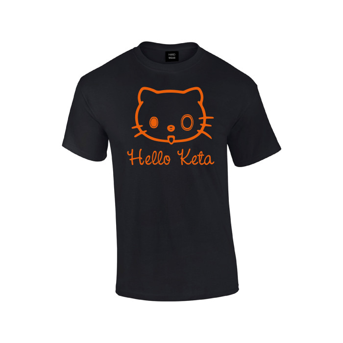 Hard-Wear T-shirt Hello Keta | zwart - oranje