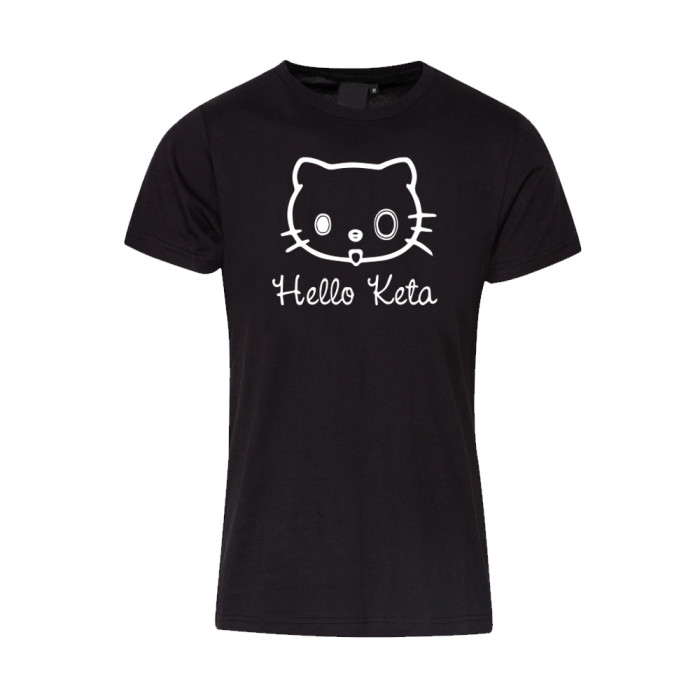 Hard-Wear T-shirt HELLO KETA | zwart