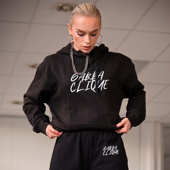 Gabba Clique hoodie Gabba logo | zwart