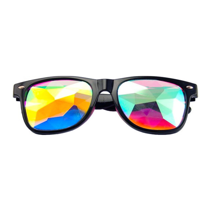Loud and Clear caleidoscoop bril wayfarer diamond | zwart