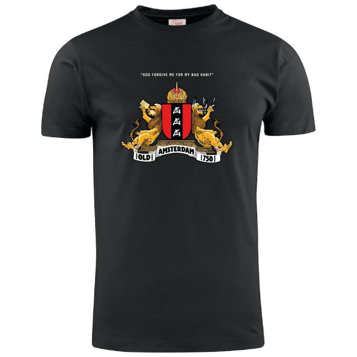 Multigroove t-shirt Old Amsterdam | zwart