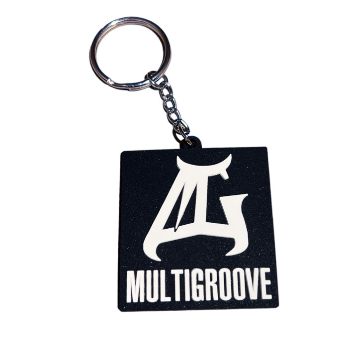 Multigroove rubberen sleutelhanger 