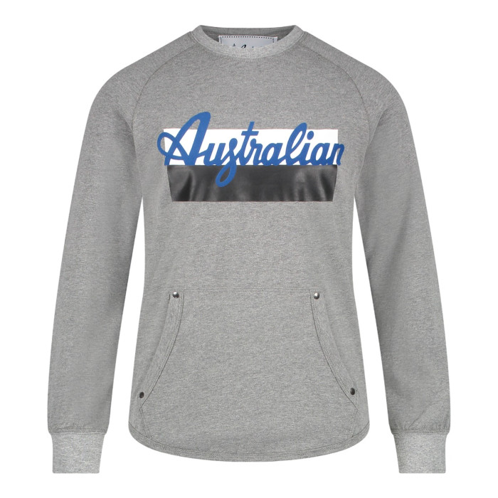 Australian longsleeve voor kinderen met steekzak | grijs
