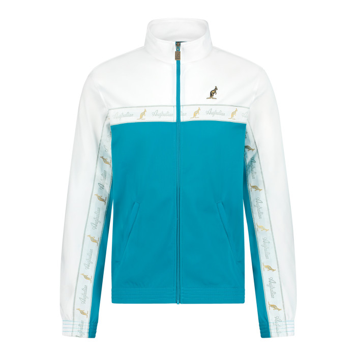 Australian duo jack witte borstbies 3.0 | peacock blauw - wit