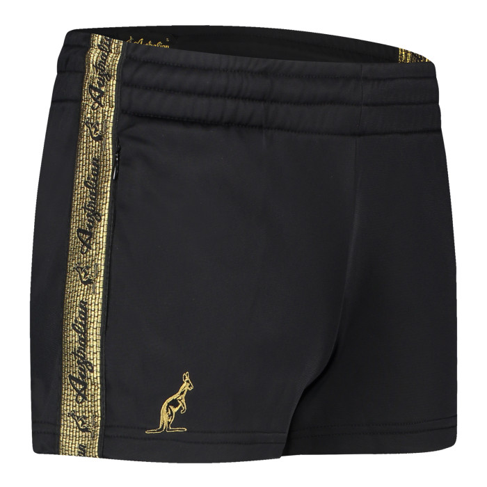Australian dames hotpants met gouden bies 2.0 | zwart