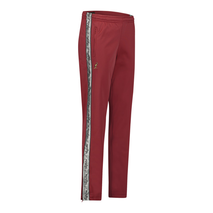 Australian broek met 2 ritsen en zilveren bies 2.0 | bordeaux rood 