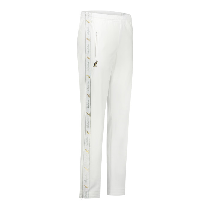 Australian broek met 2 ritsen en witte bies 2.0 | wit