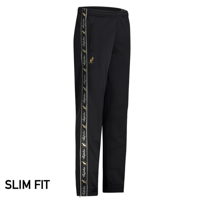 Australian broek slim fit met 2 ritsen en zwarte bies 3.0 | zwart