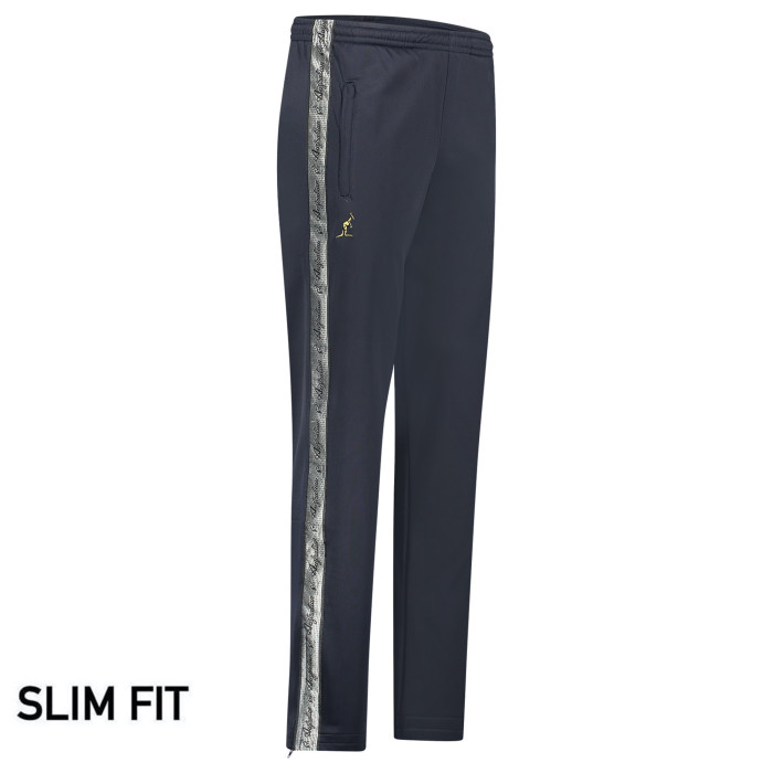 Australian broek slim fit met 2 ritsen en zilveren bies 3.0 | navy