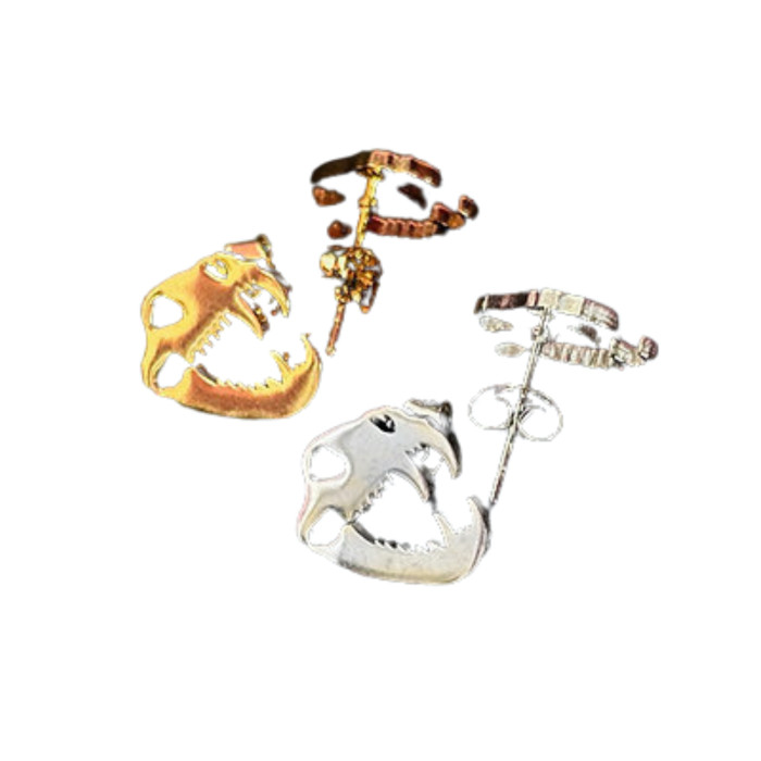 Speedcore Italia oorbellen skull | goud