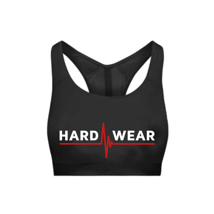 Hard-Wear sporttop logo | zwart