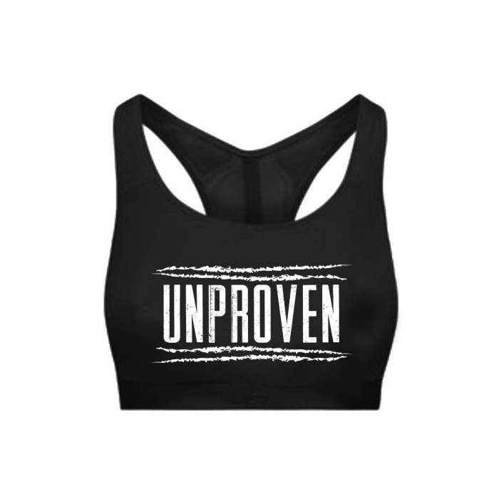 Unproven dames sporttop logo | zwart