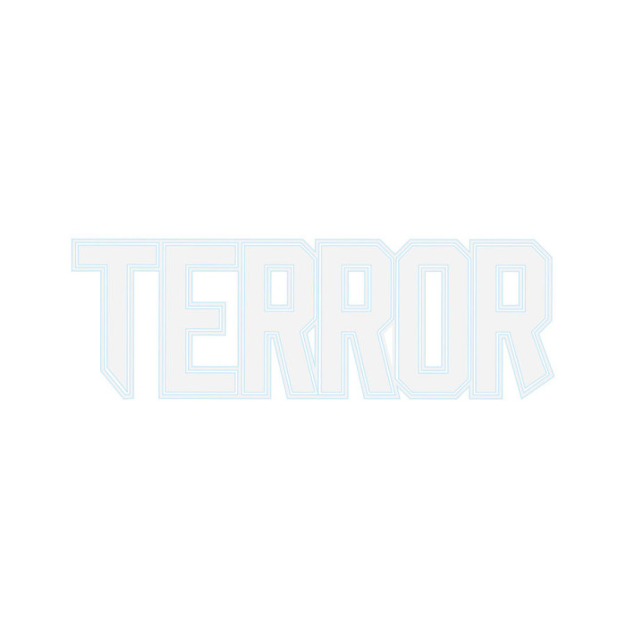 Terror autosticker THE BRAND 70 x 30 CM | wit