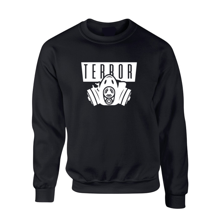 Hard-Wear Trui Terror Gas Mask | zwart