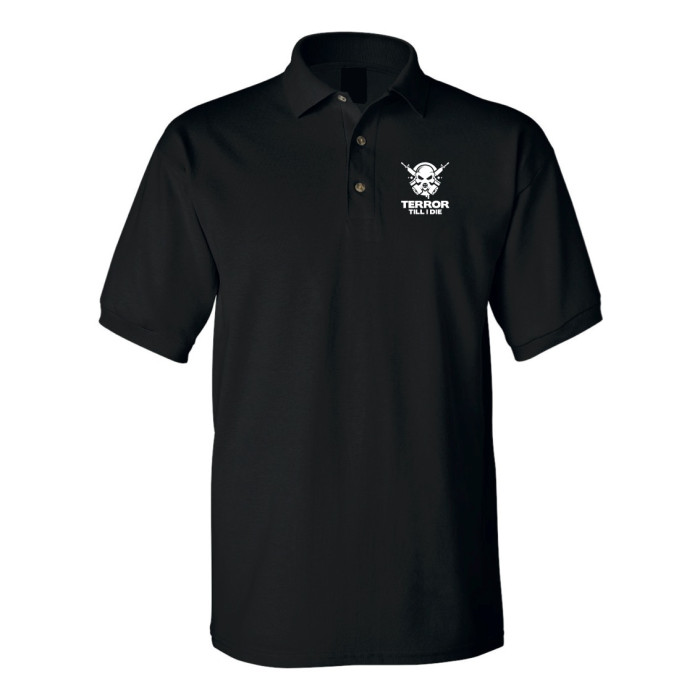 Hard-Wear polo Terror till I die | zwart